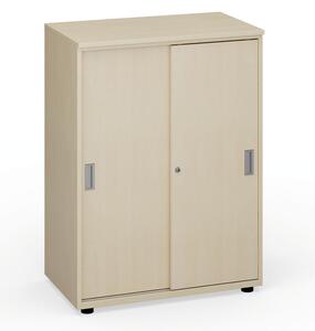 Kancelárska skriňa zasúvacie dvere PRIMO Classic, 1087x800x420 mm, breza