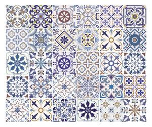 Súprava 30 nástenných samolepiek Ambiance Tiles Azulejos Riviera, 10 × 10 cm