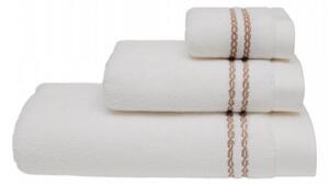 Soft Cotton Malý uterák CHAINE 30x50 cm. Malý froté uterák MICRO COTTON 32x50 cm z micro bavlny je zárukou najvyššej kvality. Vlákna majú vyššiu absorpciu a udržujú farebnú stálosť. Biela / béžová výšivka