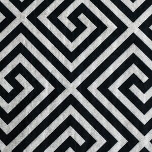 TEMPO Koberec, čierno-biely vzor, 160x230, MOTIVE