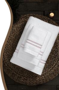 Soft Cotton Malý uterák CHAINE 30x50 cm. Malý froté uterák MICRO COTTON 32x50 cm z micro bavlny je zárukou najvyššej kvality. Vlákna majú vyššiu absorpciu a udržujú farebnú stálosť. Biela / béžová výšivka