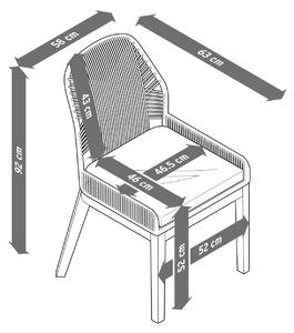 Stolička s textilným pletivom