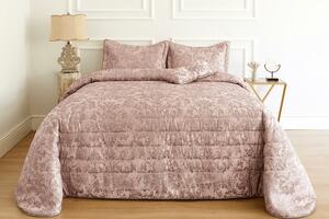 Prikrývka na posteľ ADRIANA v darčekovom balení s vankúšmi Ružová Set na dvojlôžko