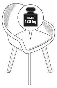 Škrupinová stolička s polyratanovým výpletom