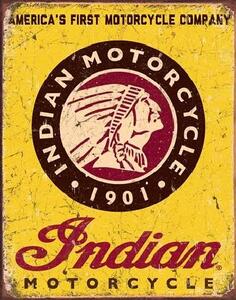 Plechová ceduľa INDIAN MOTORCYCLES - Since 1901, (31.5 x 40 cm)