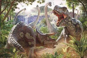 Plagát, Obraz - David Penfound - Dinosaur Battle
