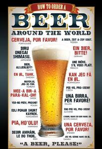 Plagát, Obraz - Beer – how to order