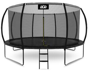 Trampolína Aga 430 cm Čierna + ochranná sieť + schodíky