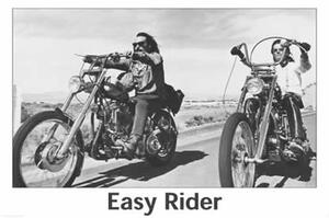 Plagát, Obraz - EASY RIDER - riding motorbikes (B&W), (102 x 69 cm)
