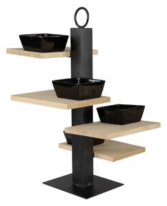 SADA MISIEK NA POCHUTINY, drevo, kov, keramika, 31,5/32/46,5 cm Ambia Home - Misky & misy