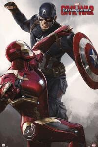 Plagát, Obraz - Captain America: Civil War - Cap VS Iron Man