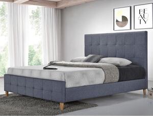 KONDELA Manželská posteľ, sivá, 160x200, BALDER NEW