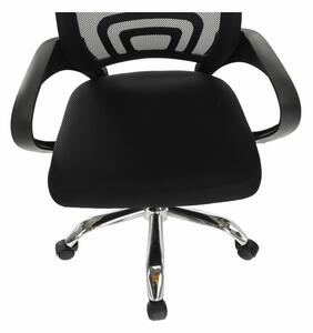 Kancelárska stolička, sieťovina čierna/čierna, DEX 2 NEW