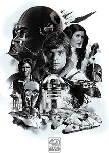 Plagát, Obraz - Star Wars - 40. výročie, (61 x 91.5 cm)