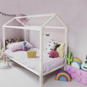 TEMPO Montessori posteľ, biela, borovicové drevo, IMPRES