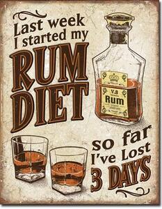 Plechová ceduľa Rum Diet, (30 x 42 cm)