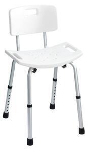 Sedacia stolička s operadlom do sprchy Wenko Stool With Back, 54 × 49 cm