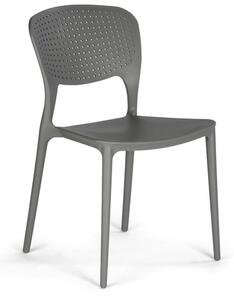 Plastová jedálenská stolička EASY II 3+1 ZADARMO, sivá
