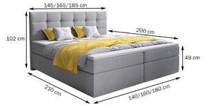 Čalúnená posteľ boxspring GLOSE, 160x200, cosmic 160
