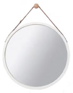 KONDELA Zrkadlo, bambus biela, LEMI 1