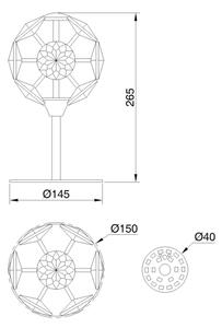 Globo 16047TC - LED stolná lampa VIRINA LED/8W/230V