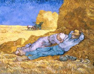 Vincent van Gogh - Umelecká tlač Noon, or The Siesta, after Millet, 1890, (40 x 30 cm)