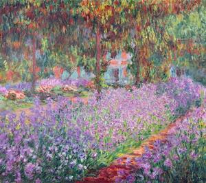 Claude Monet - Obrazová reprodukcia The Artist's Garden at Giverny, 1900, (40 x 35 cm)