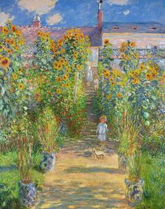 Claude Monet - Obrazová reprodukcia The Artist's Garden at Vetheuil, 1880, (30 x 40 cm)