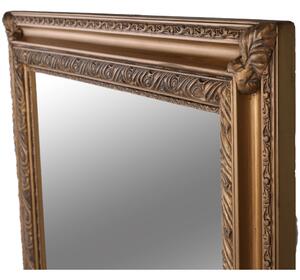 TEMPO Zrkadlo, drevený rám, zlatá, MALKIA TYP 15