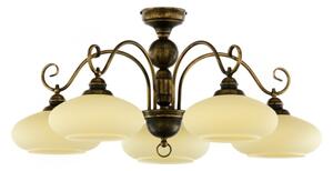 Brilagi - Prisadený luster MOLLERO 5xE27/15W/230V, priemer 84 cm, bronz/patina