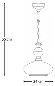 Brilagi - Luster na reťazi MOLLERO 1xE27/15W/230V priemer 24 cm bronz/patina