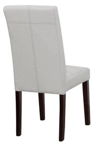 KONDELA Jedálenská stolička, biela/tmavý orech, RORY 2 NEW