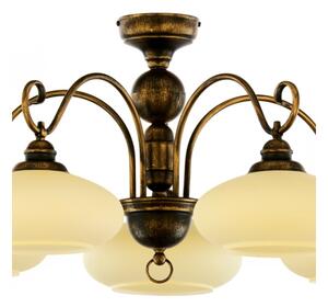 Brilagi - Prisadený luster MOLLERO 5xE27/15W/230V, priemer 84 cm, bronz/patina