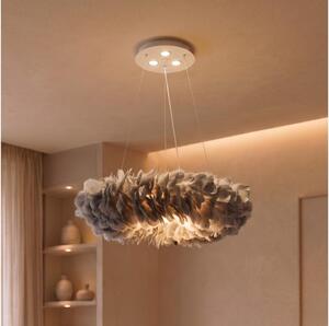 Brilagi - LED luster na lanku FEATHER 3xE27/40W/230V + 3xLED/3W pr. 50 cm šedý