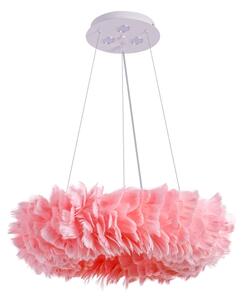Brilagi - LED luster na lankách FEATHER 3xE27/40W/230V + 3xLED/3W pr. 50 cm ružová