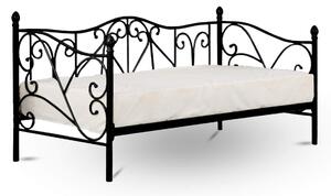 Jednolôžková kovová posteľ Sumatra 90x200 - čierna