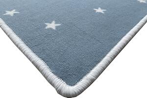 Vopi koberce Kusový detský koberec Hviezdičky modré štvorec - 60x60 cm