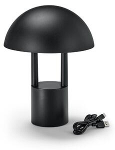 Stolová LED lampa s akumulátorom, čierna