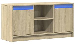 TV stolík s LED dub sonoma 100x34x50 cm kompozitné drevo