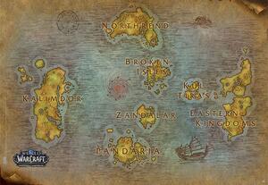 Plagát, Obraz - World Of Warcraft - Map, (91.5 x 61 cm)