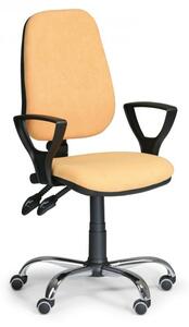 Kancelárska stolička Comfort SY s podrúčkami žltá