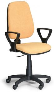 Pracovná stolička Comfort KP s podrúčkami žltá