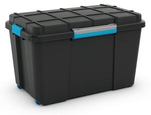Čierny plastový úložný box s vekom 73,5x44,5x46 cm Scuba Box – KIS