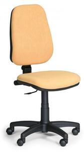 Pracovná stolička Comfort bez podrúčiek žltá