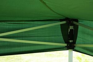 Garthen PROFI 377 Záhradný párty stan nožnicový 3x3 m zelený + 2 bočné steny