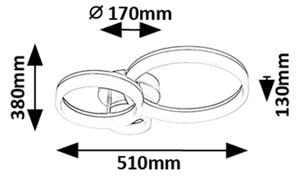 Rabalux 71383 - LED Stropné svietidlo AMILIA LED/24W/230V 3000/4000/6500K zlatá