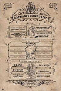 Plagát, Obraz - Harry Potter - Hogwarts School List, (61 x 91.5 cm)