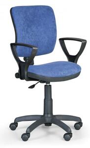 Pracovná stolička Milano II s podrúčkami modrá