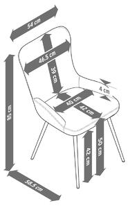 Čalúnená stolička, antracitová