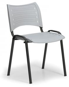 Plastová stolička SMART - čierne nohy sivá